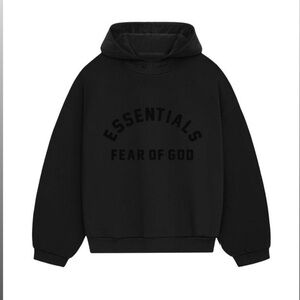 Fear of God Essentials Nylon Fleece Hoodie ‘Jet Black